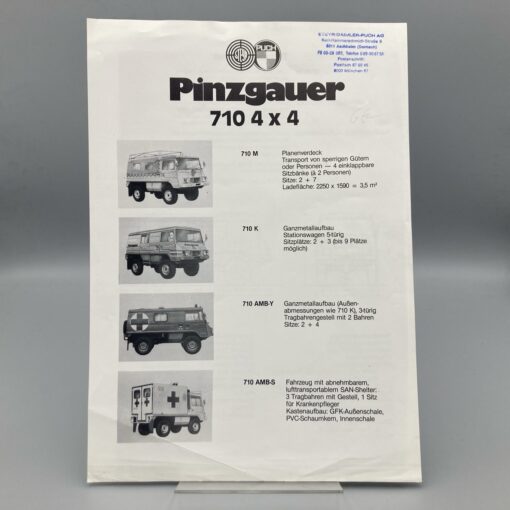 STEYR-DAIMLER-PUCH Prospekt Pinzgauer