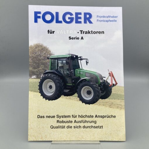 FOLGER Prospekt Frontkraftheber, Frontzapfwelle für VALTRA Traktoren