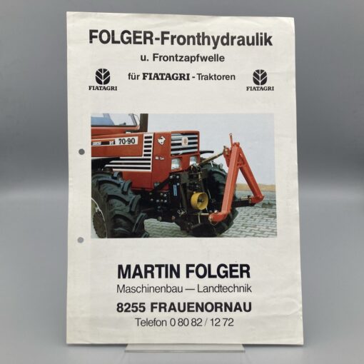 FOLGER Prospekt Fronthydraulik u. Frontzapfwelle für FIATAGRI-Traktoren
