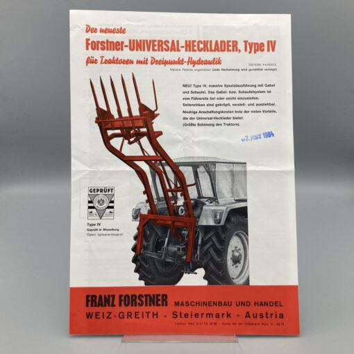 FORSTNER Prospekt Universal-Hecklader