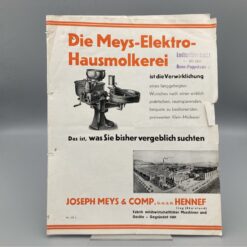 Jos. MEYS Prospekt Elektro-Hausmolkerei