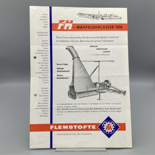 FLEMSTOFTE Prospekt FM-Mähfeldhäcksler 1100