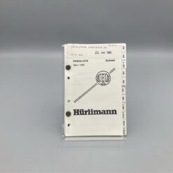 HÜRLIMANN Preisliste Traktoren 03/1985