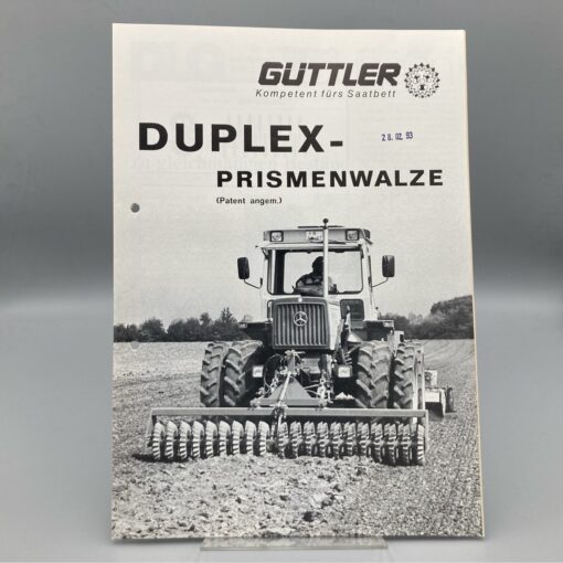GÜTTLER Prospekt Duplex-Prismenwalze zzgl. DLG-Mitteilung
