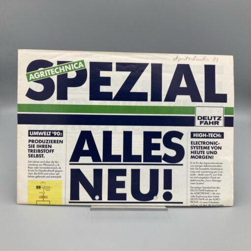 DEUTZ-FAHR Firmenzeitung zur Agritechnika '89