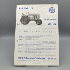 PRIMUS Prospekt Ackerschlepper 24PS