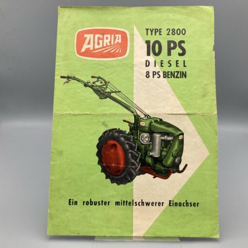 AGRIA Prospekt Einachser Type 2800