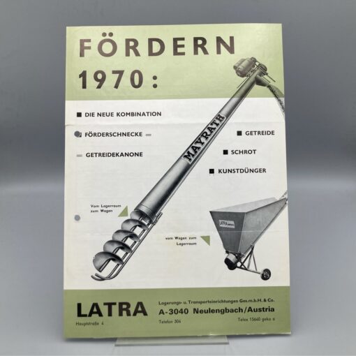 LATRA Prospekt Förderschnecke/Getreidekanone "Mayrath"
