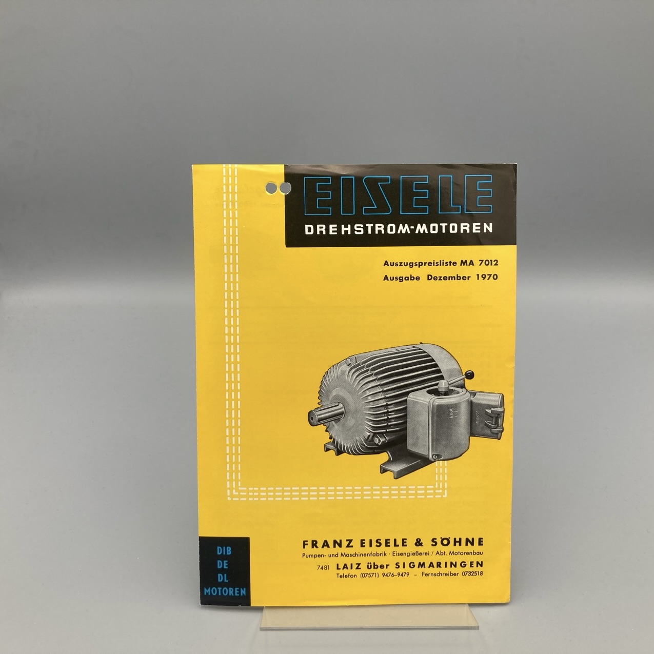 EISELE Prospekt/Preisliste Drehstrom-Motoren