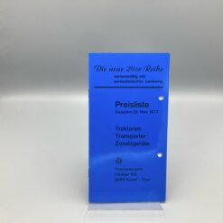 LINDNER Preisliste Nov. 1977