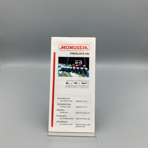MONOSEM Preisliste Sämaschinen I/95