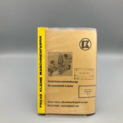 KLEINE Betriebsanleitung u. Ersatzteilliste Bunkerköpfroder