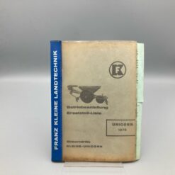 KLEINE Betriebsanleitung u. Ersatzteilliste Einkorndrille