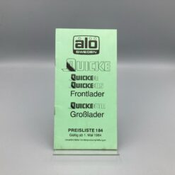 QUICKE Preisliste 05/1984 Frontlader u. Großlader