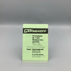 GERINGHOFF Preisliste M1/82 Maiserntegeräte