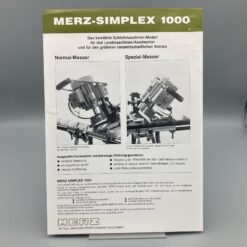 MERZ-SIMPLEX Prospekt Schleifmaschinen 1000
