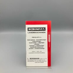 BERGMANN Preisliste Landmaschinen Oktober 1991