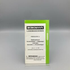 BERGMANN Preisliste Landmaschinen Juli 1989