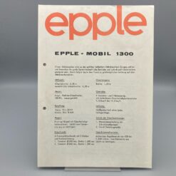 EPPLE Prospekt Mähdrescher Epple-Mobil 1300