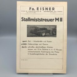Fa. EISNER Prospekt Stallmiststreuer MII