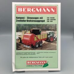 BERGMANN Prospekt Kompost-Streuwagen mit Zweiteller-Breitstreuaggregat