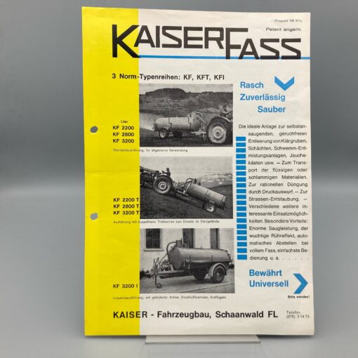 KAISER Prospekt Fässer