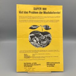 AGRIA BÜCHELER Prospekt Mostobst Erntemaschine Super 808