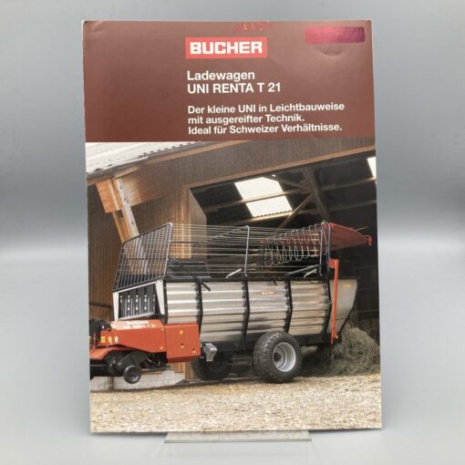 BUCHER Prospekt Ladewagen UNI RENTA T21