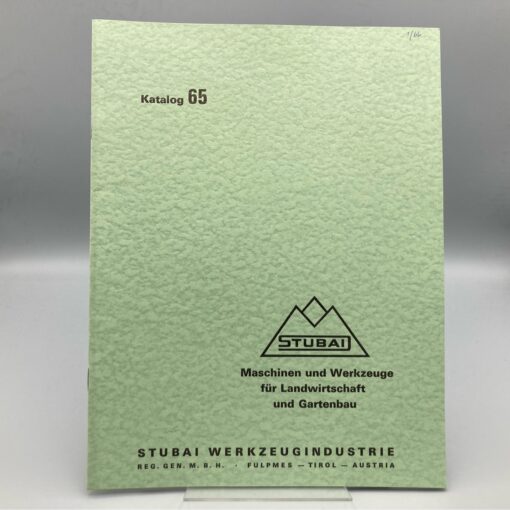 STUBAI Katalog 65 Maschinen/Werkzeuge für Landwirtschaft/Gartenbau