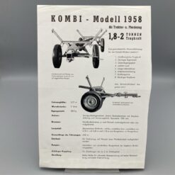 EHGARTNER Prospekt KOMBI-Modell1958 Allzweckfahrzeug (beschädigt!)