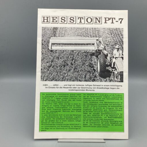 HESSTON Prospekt Schwadmäher PT-7