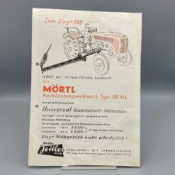 JEITLER Prospekt Mähwerk zum Steyr Traktor 188
