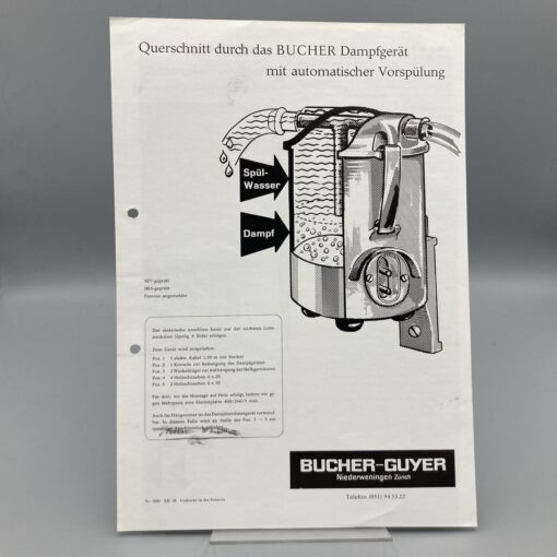 BUCHER Prospekt Dampfgerät