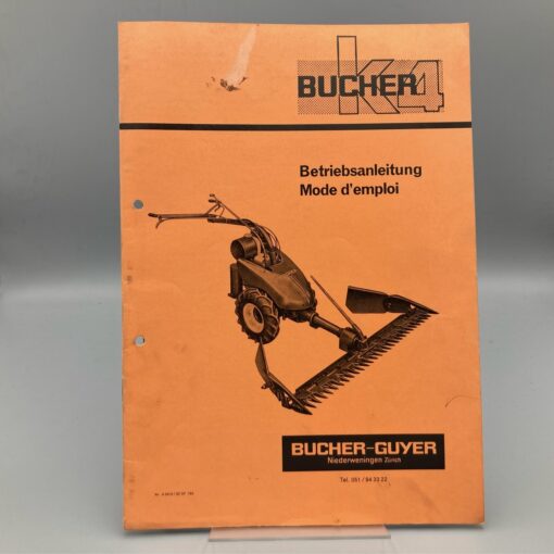 BUCHER Betriebsanleitung Motormäher K4