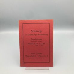 SCHLÜTER Bedienungsanleitung Dieselmotoren Modell ESD u. DSD