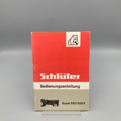 SCHLÜTER Bedienungsanleitung Diesel-Schlepper Super 550/550V