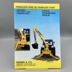 RIENER Prospekt Hydraulische Kräne und Grabbagger
