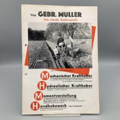 Gebr. MÜLLER Prospekt Pflüge, Kraftheber