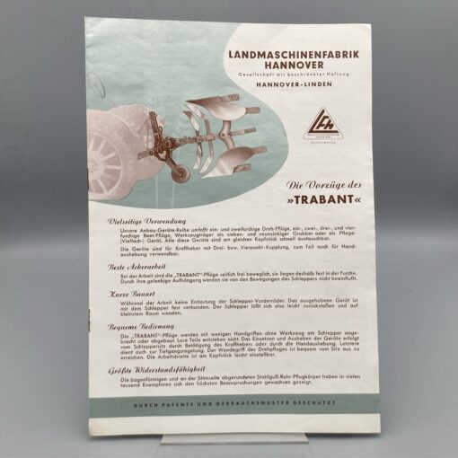 LFH Prospekt Anbau-Drehpflüge "Trabant"