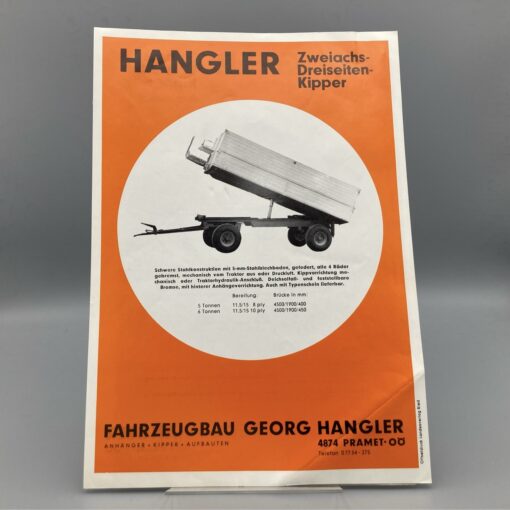 HANGLER Prospekt Einachs-Dreiseiten-Kipper