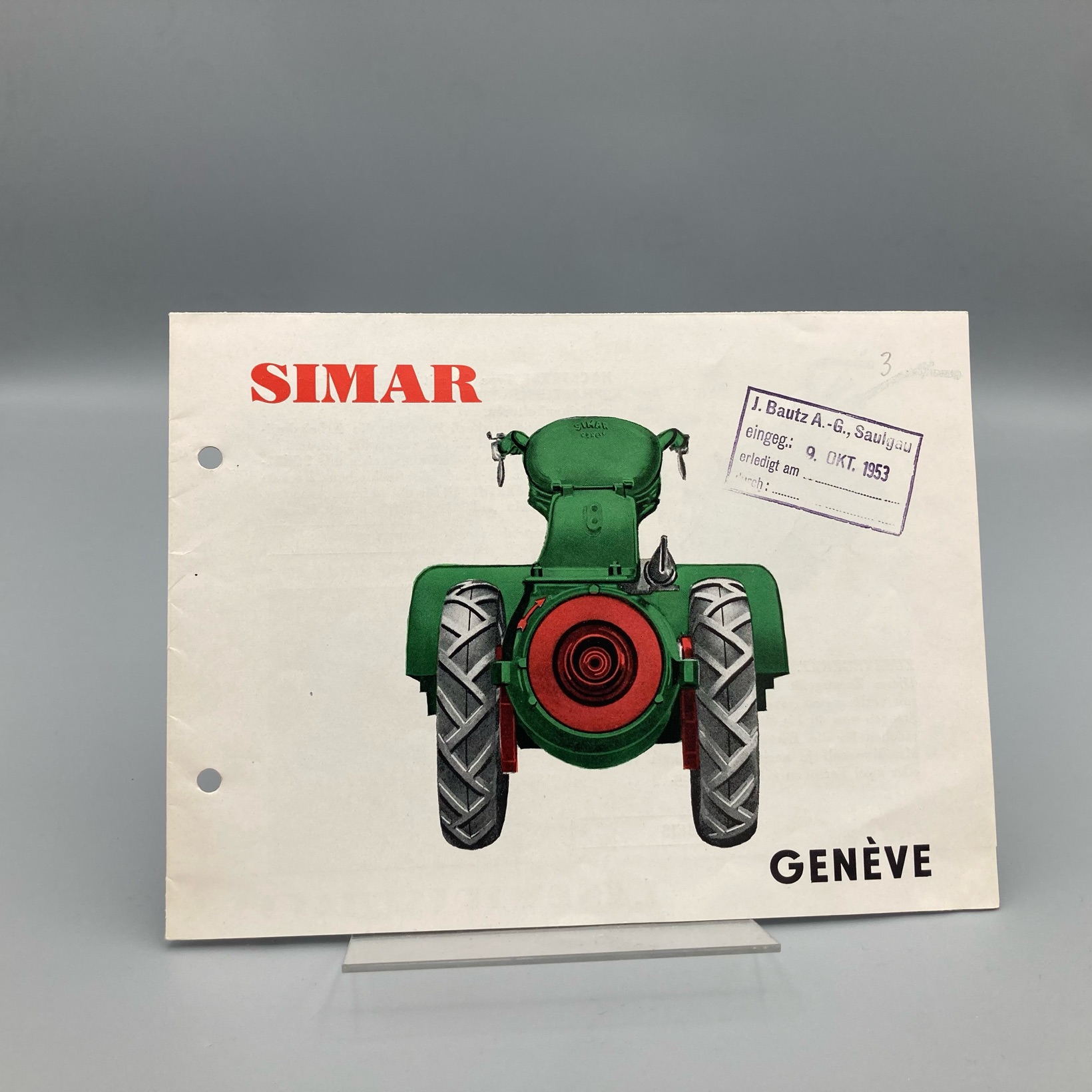 SIMAR Prospekt Bodenfräse, Einachs-Traktor, Universalmaschine