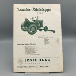 J. HAAG Prospekt Traktor-Rüttelegge