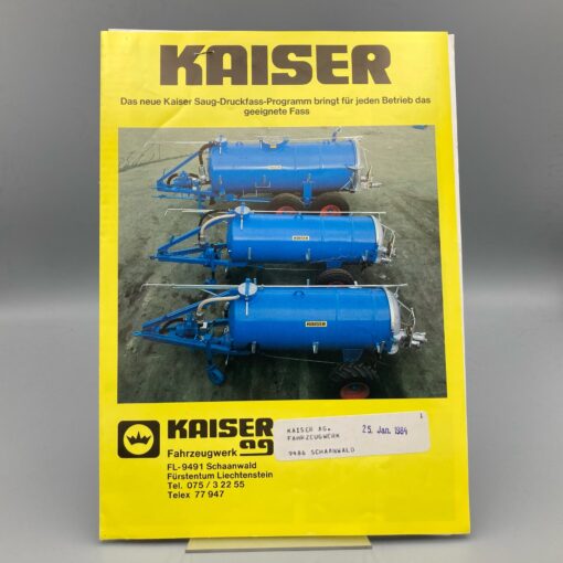 KAISER Prospekt Saug-Druckfass-Programm