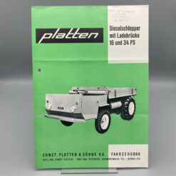 PLATTEN & SÖHNE Prospekt Dieselschlepper mit Ladebrücke