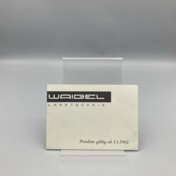 WAIBEL Preisliste Ackerwagen/Stalldungstreuer