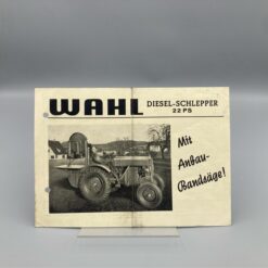 WAHL Prospekt Diesel-Schlepper mit Anbau-Bandsäge