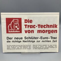SCHLÜTER Prospekt Euro-Trac "Die Trac-Technik von morgen"