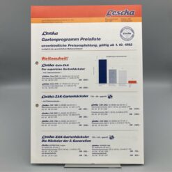 LESCHA Preisliste Gartenprogramm