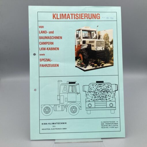 KIBA Prospekt Klimatisierung von Land- Forst- u. Baumaschinen