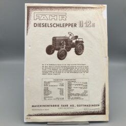 FAHR Prospekt Dieselschlepper D12N